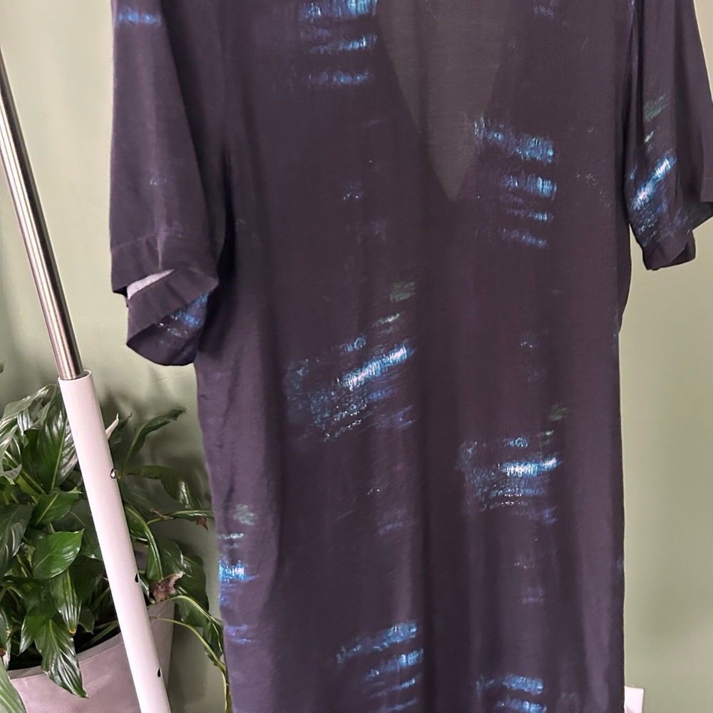 RVCA Black Mini-dress with Blue Accents